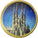 Spain, 50 Euro Cent, Sagrada Familia, 2010, Colorised, AU(55-58), Brass, KM:1149