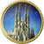Spagna, 50 Euro Cent, Sagrada Familia, 2010, Colorised, SPL-, Ottone, KM:1149
