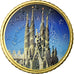 Spain, 50 Euro Cent, Sagrada Familia, 2010, Colorised, AU(55-58), Brass, KM:1149