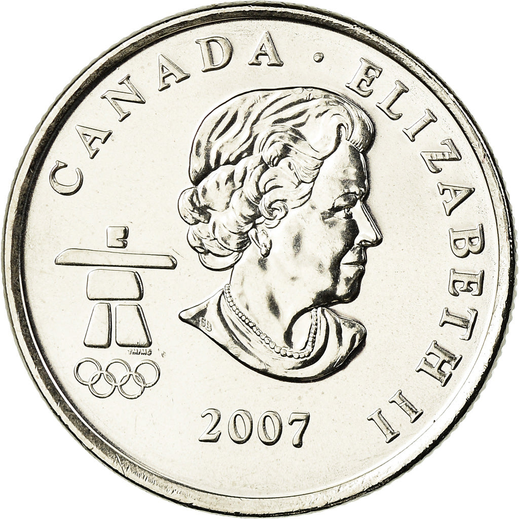 Moneta, Canada, Elizabeth II, Curling, 25 Cents, 2007, Royal Canadian Mint