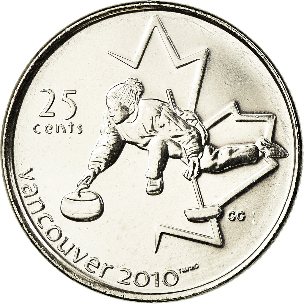 Moneta, Canada, Elizabeth II, Curling, 25 Cents, 2007, Royal Canadian Mint