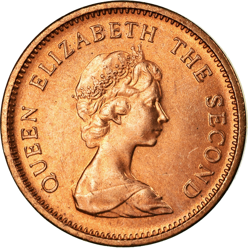 Coin, Jersey, Elizabeth II, 1/2 New Penny, 1971, MS(63), Bronze, KM:29