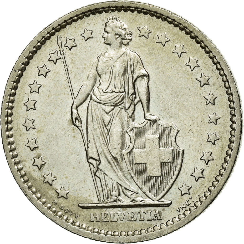 Coin, Switzerland, 2 Francs, 1975, AU(55-58), Copper-nickel, KM:21a.1