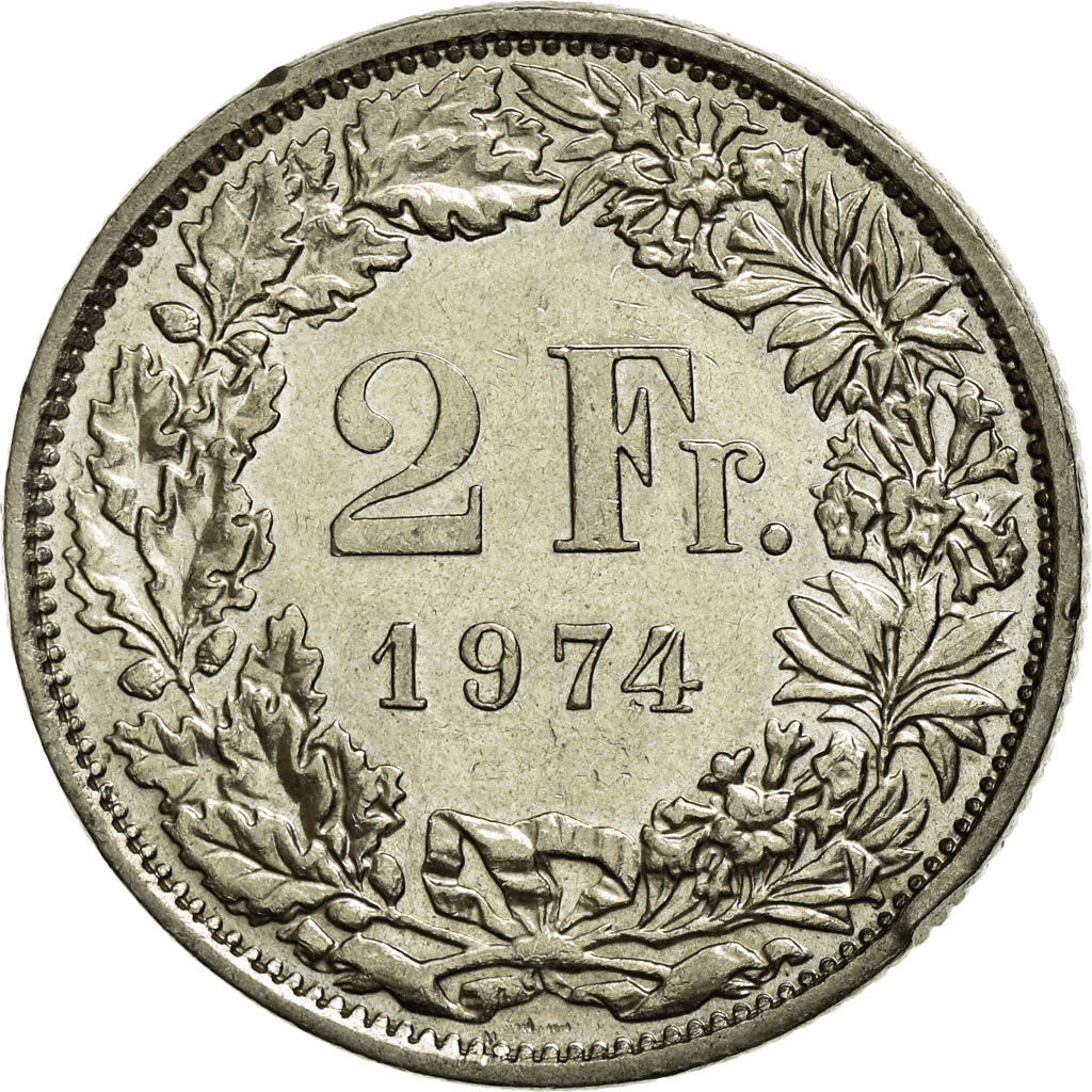 Monnaie, Suisse, 2 Francs, 1974, SUP, Copper-nickel, KM:21a.1