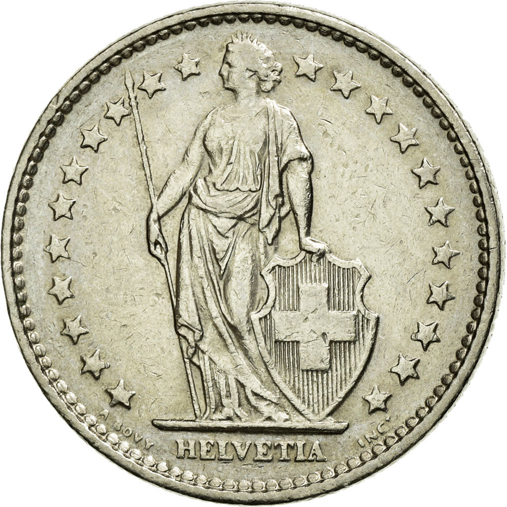 Moneta, Svizzera, 2 Francs, 1970, SPL-, Rame-nichel, KM:21a.1