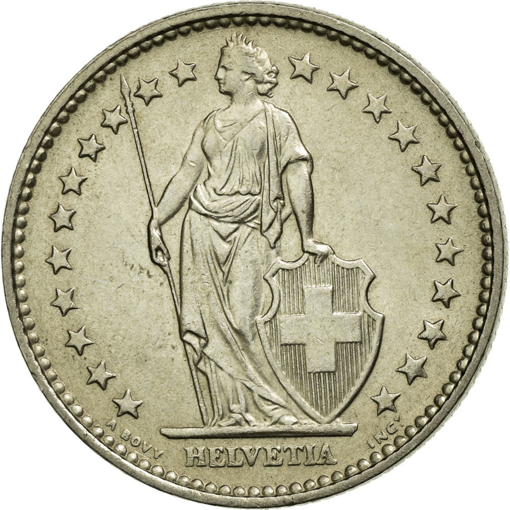 Coin, Switzerland, 2 Francs, 1970, AU(55-58), Copper-nickel, KM:21a.1