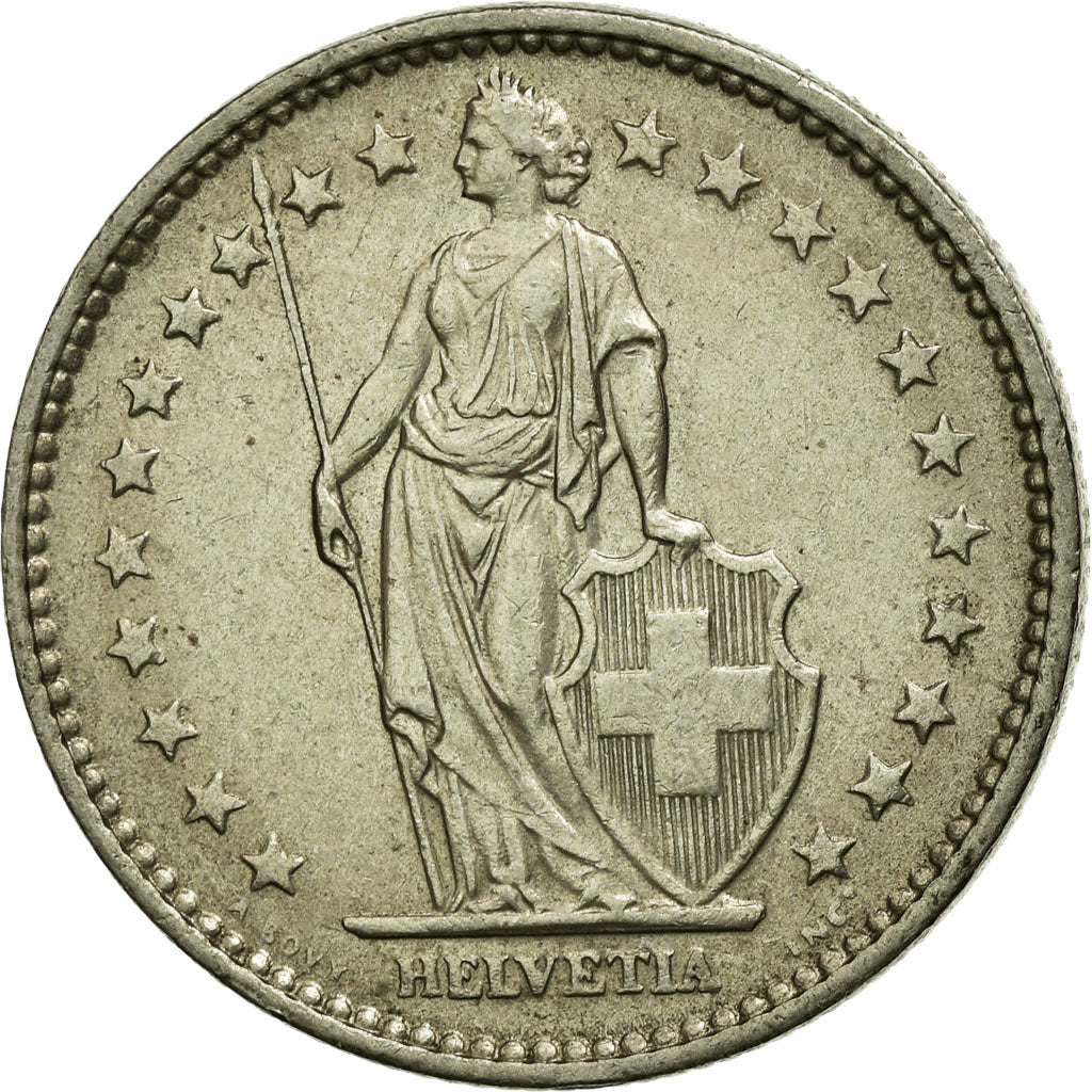Coin, Switzerland, 2 Francs, 1969, Bern, AU(55-58), Copper-nickel, KM:21a.1