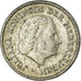 Coin, Netherlands Antilles, Juliana, 1/10 Gulden, 1963, EF(40-45), Silver, KM:3