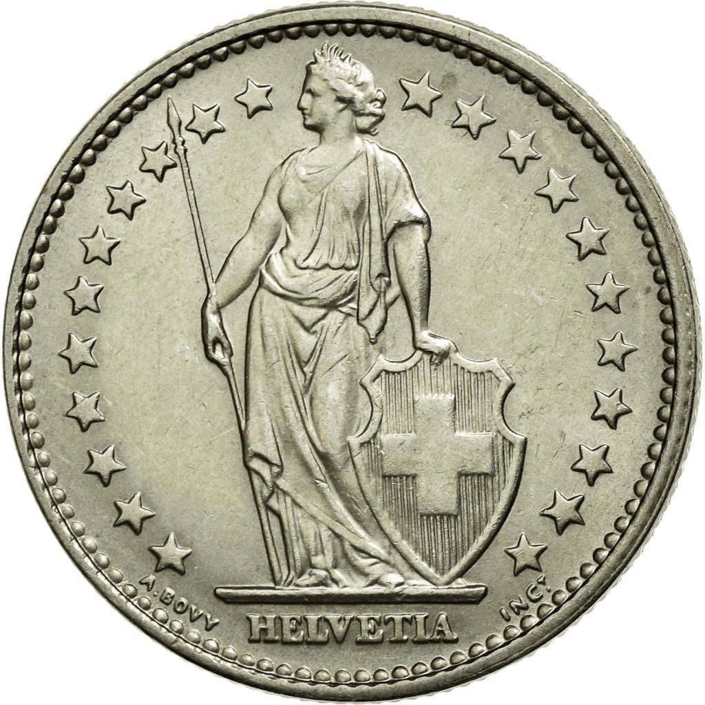Coin, Switzerland, 2 Francs, 1968, Bern, AU(55-58), Copper-nickel, KM:21a.1