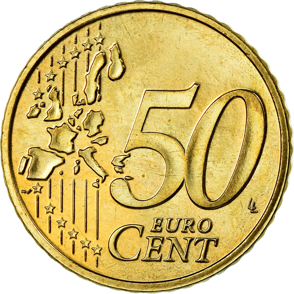 Luxemburg, 50 Euro Cent, 2002, VZ, Messing, KM:80