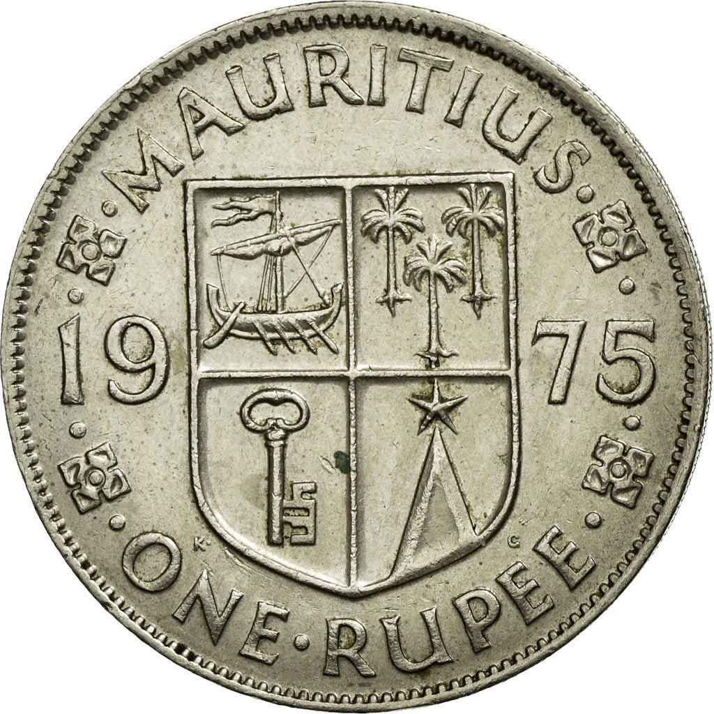 Munten, Mauritius, Elizabeth II, Rupee, 1975, ZF+, Copper-nickel, KM:35.1