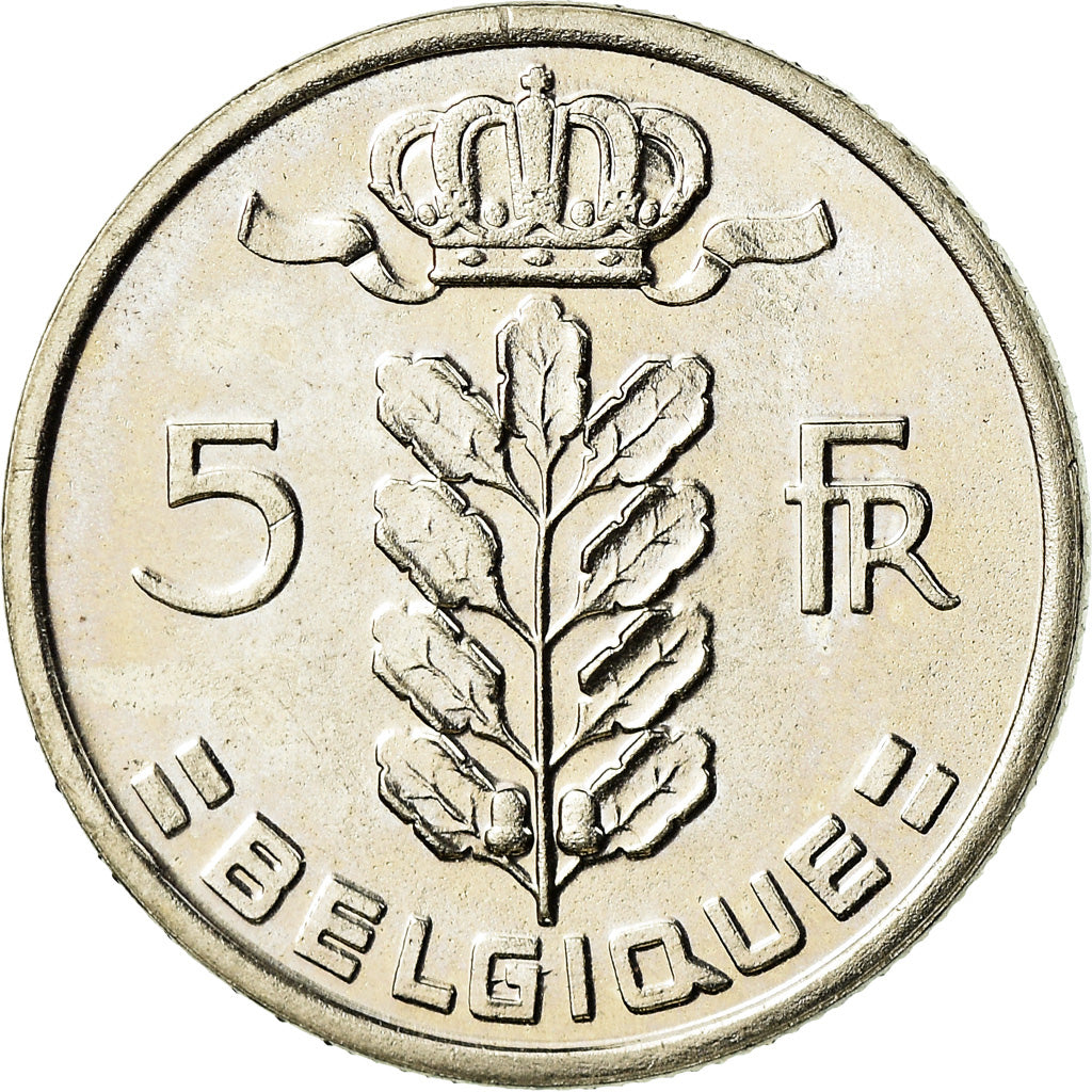 Coin, Belgium, 5 Francs, 5 Frank, 1980, MS(63), Copper-nickel, KM:134.1