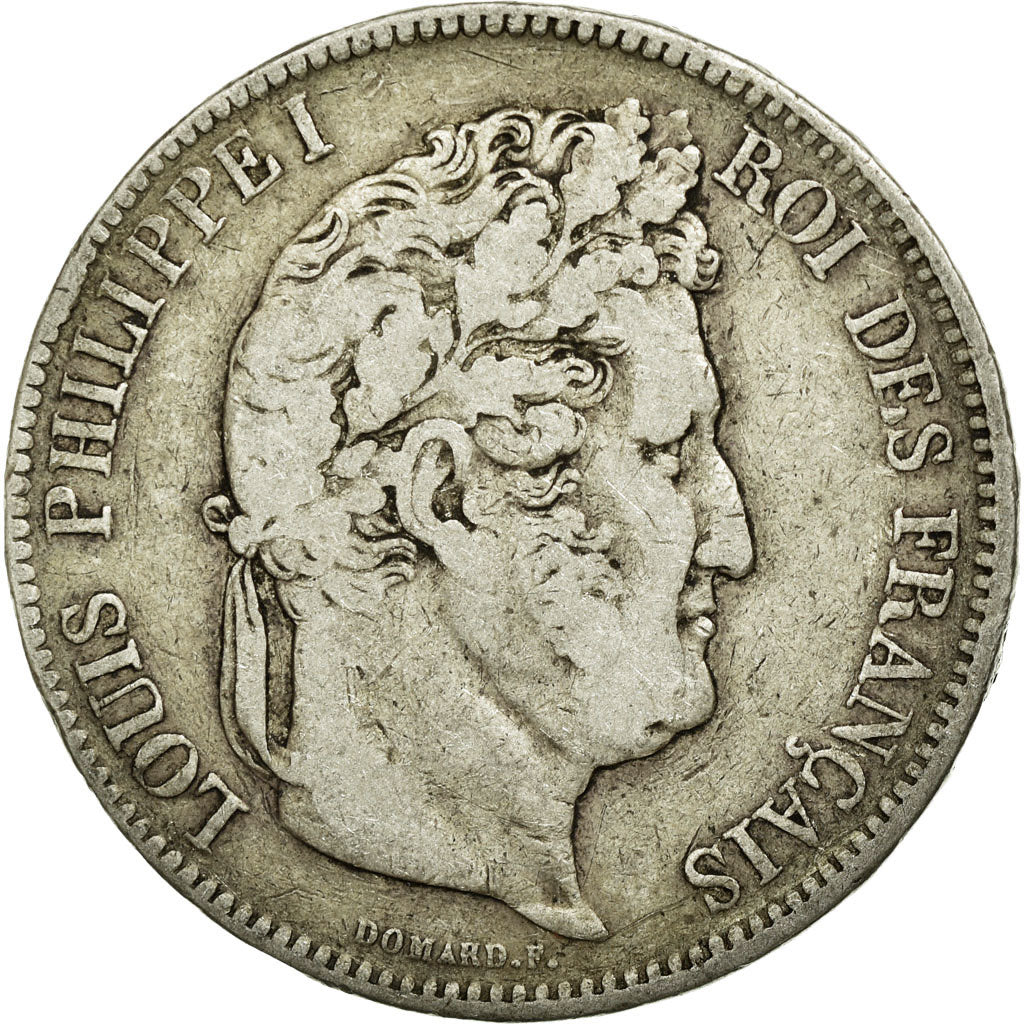Coin, France, Louis-Philippe, 5 Francs, 1833, Toulouse, VF(20-25), Silver
