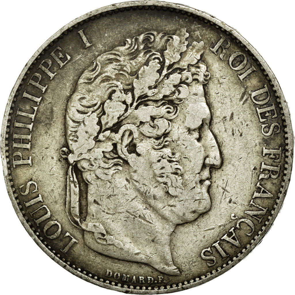 Coin, France, Louis-Philippe, 5 Francs, 1845, Bordeaux, VF(20-25), Silver
