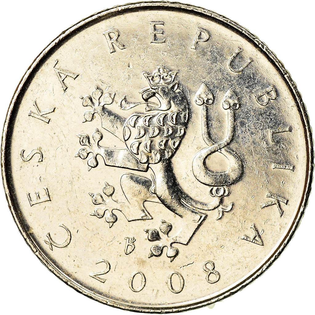 Coin, Czech Republic, Koruna, 2008, EF(40-45), Nickel plated steel, KM:7
