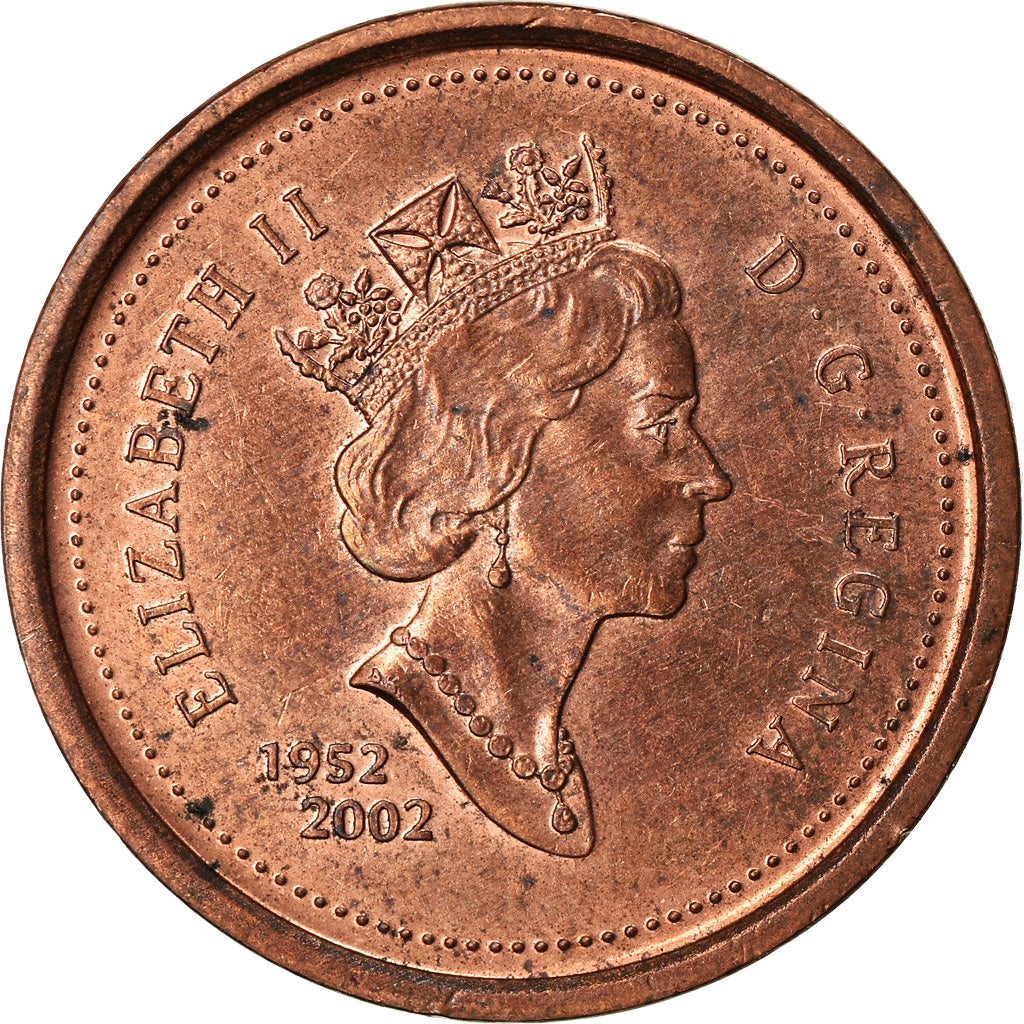 Coin, Canada, Elizabeth II, Cent, 2002, Royal Canadian Mint, EF(40-45), Copper