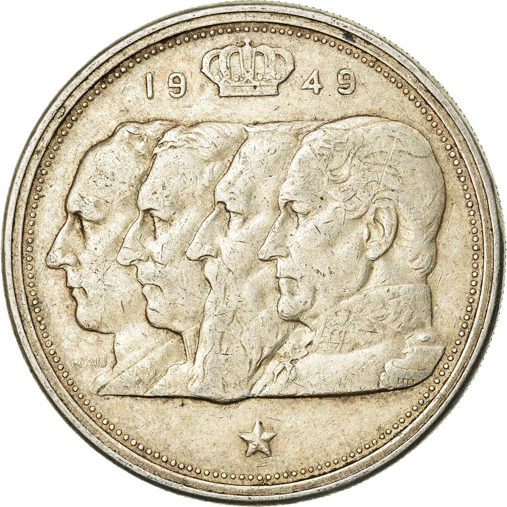 Moeda, Bélgica, 100 Francs, 100 Frank, 1949, EF(40-45), Prata, KM:139.1