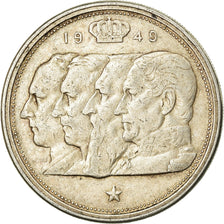 Moneda, Bélgica, 100 Francs, 100 Frank, 1949, MBC, Plata, KM:139.1