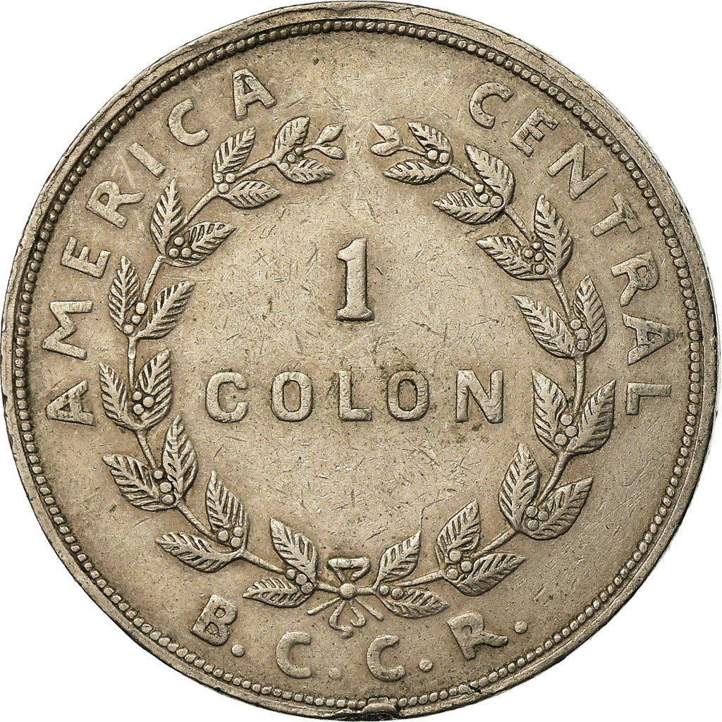 Moeda, Costa Rica, Colon, 1965, EF(40-45), Cobre-níquel, KM:186.2