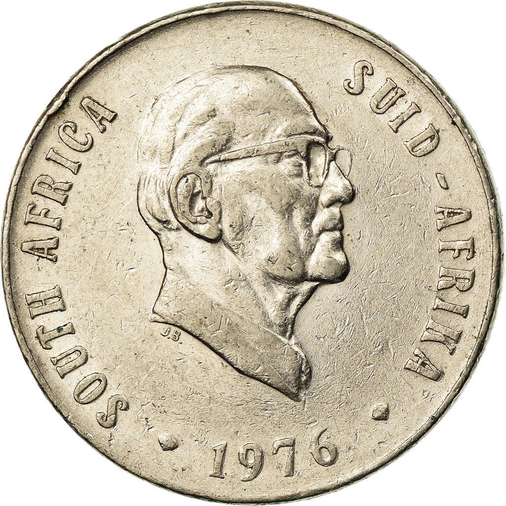 Moneda, Sudáfrica, 50 Cents, 1976, MBC, Níquel, KM:96
