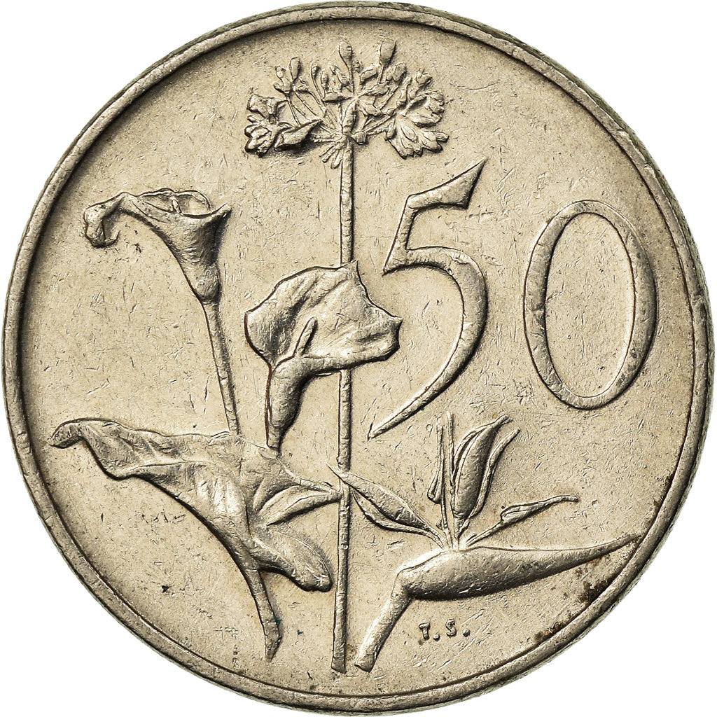 Moneda, Sudáfrica, 50 Cents, 1976, MBC, Níquel, KM:96