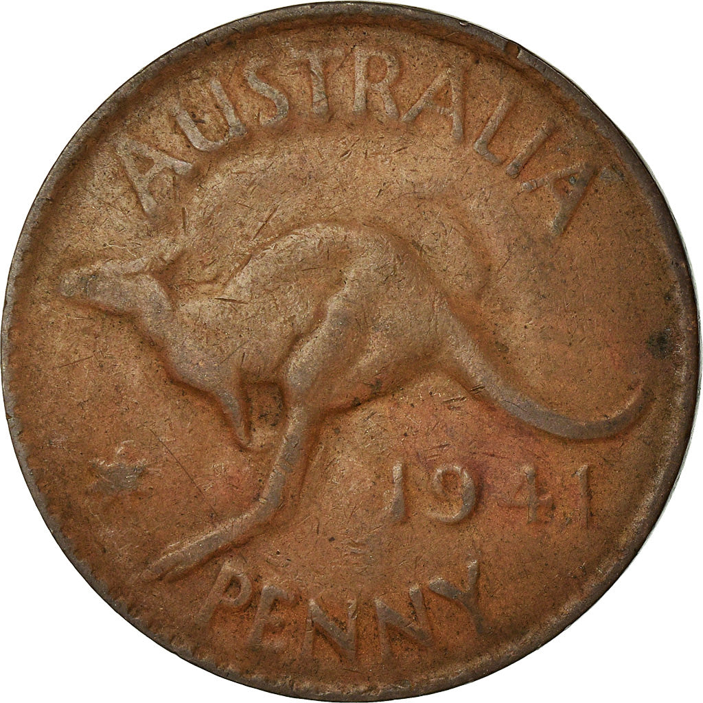 Moneta, Australia, George VI, Penny, 1941, MB, Bronzo, KM:36