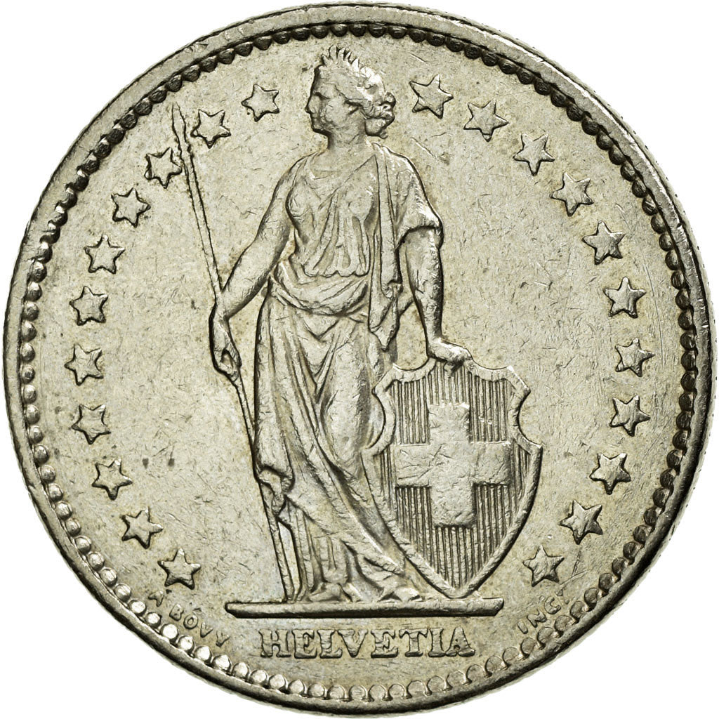 Coin, Switzerland, 2 Francs, 1976, AU(55-58), Copper-nickel, KM:21a.1
