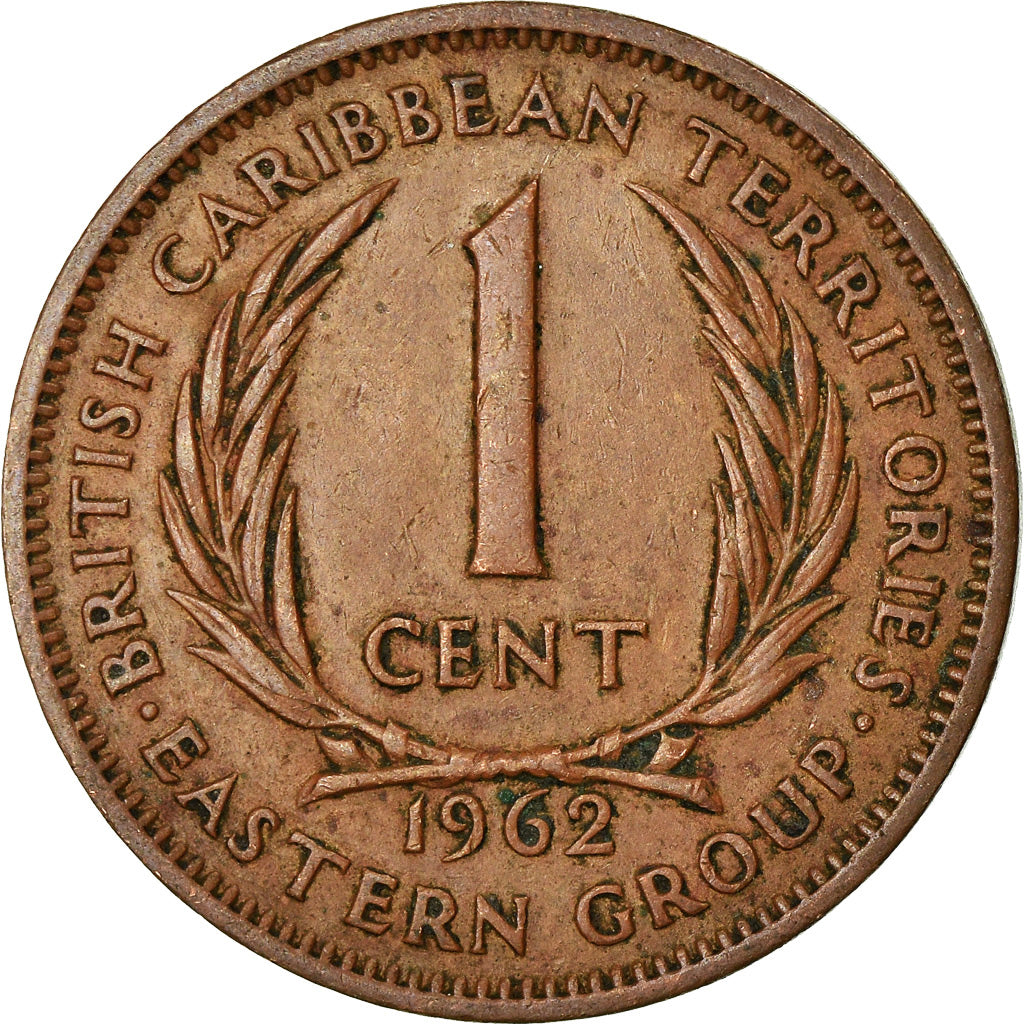 Moneta, Stati dei Caraibi Orientali, Elizabeth II, Cent, 1962, BB, Bronzo, KM:2