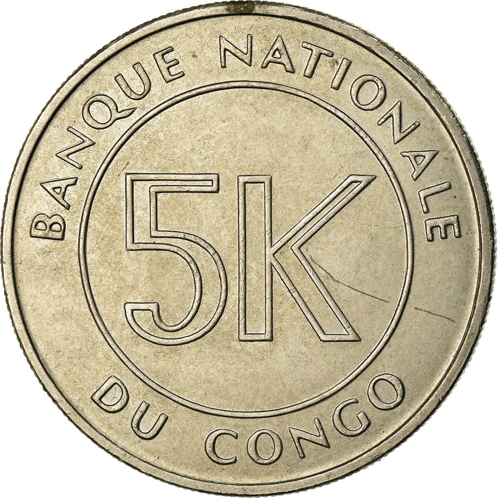 Coin, CONGO, DEMOCRATIC REPUBLIC, 5 Makuta, 1967, EF(40-45), Copper-nickel, KM:9