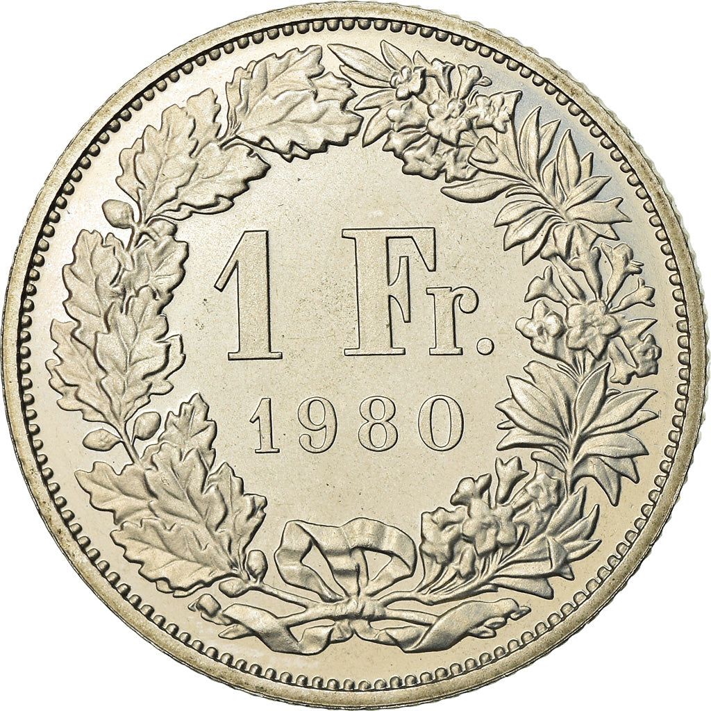 Monnaie, Suisse, Franc, 1980, Bern, Proof, SPL, Copper-nickel, KM:24a.1