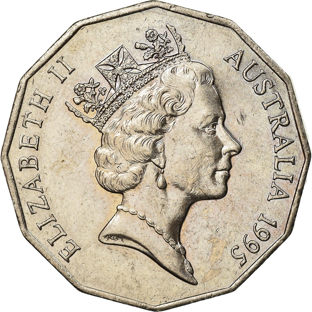 Munten, Australië, Elizabeth II, 50 Cents, 1995, ZF, Copper-nickel, KM:294