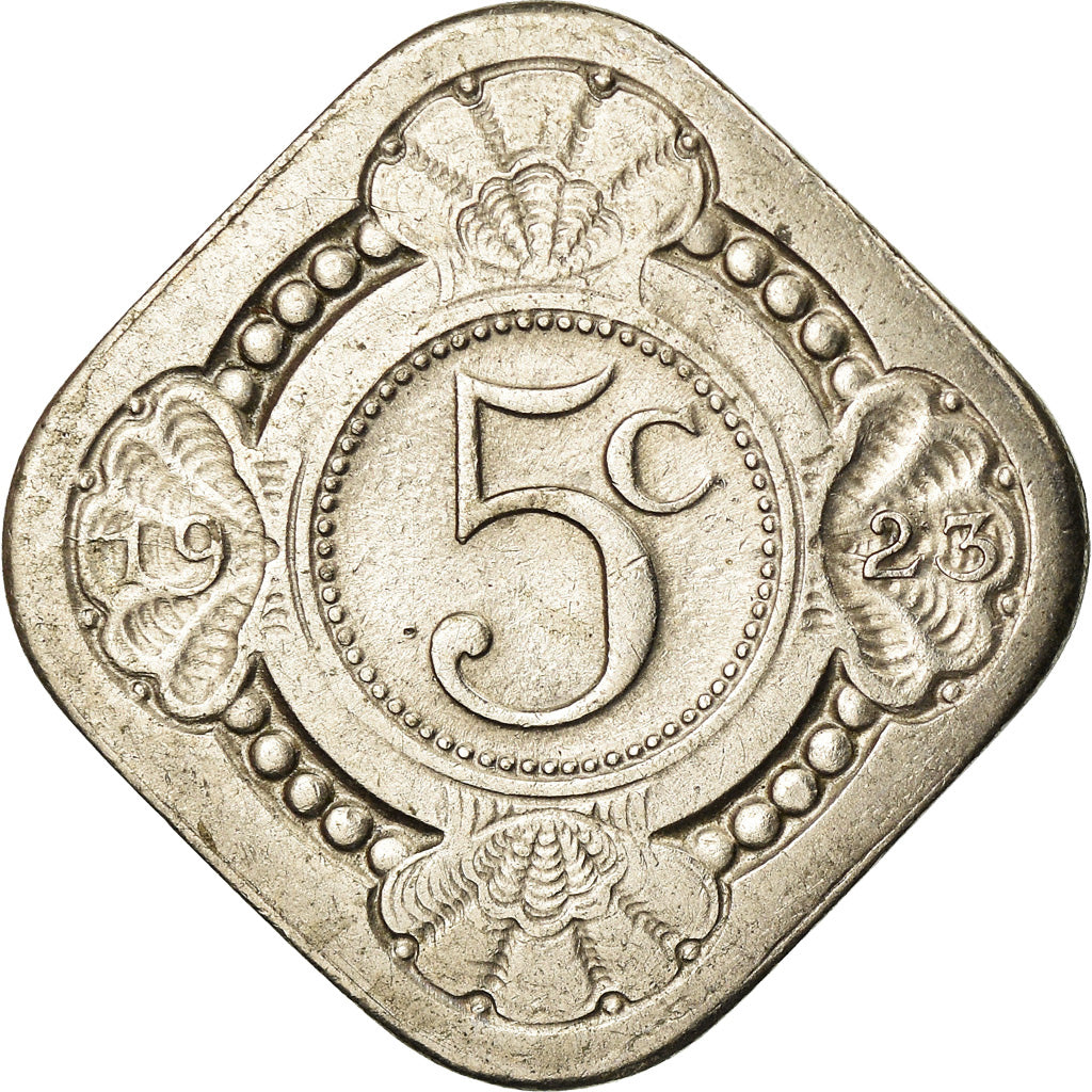 Coin, Netherlands, Wilhelmina I, 5 Cents, 1923, EF(40-45), Copper-nickel, KM:153