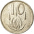 Moneda, Sudáfrica, 10 Cents, 1965, MBC, Níquel, KM:68.2
