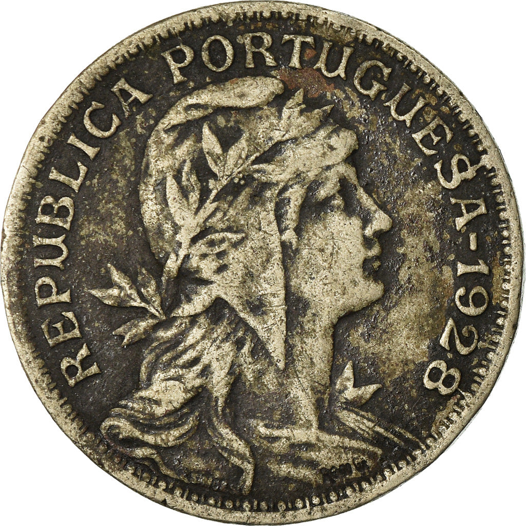 Moeda, Portugal, 50 Centavos, 1928, VF(20-25), Cobre-níquel, KM:577