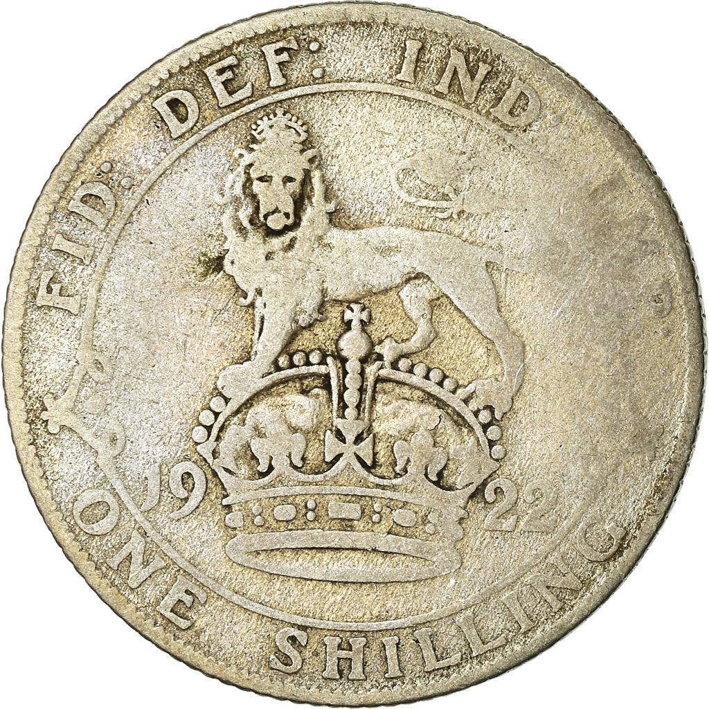 Moneta, Wielka Brytania, George V, Shilling, 1922, F(12-15), Srebro, KM:816a