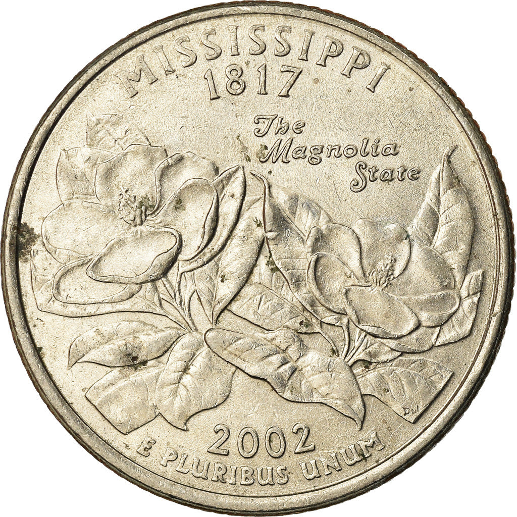 Coin, United States, Mississippi, Quarter, 2002, U.S. Mint, Philadelphia