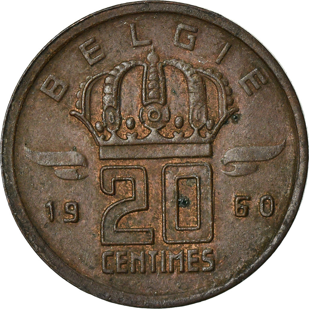 Munten, België, 20 Centimes, 1960, ZF, Bronze, KM:147.1