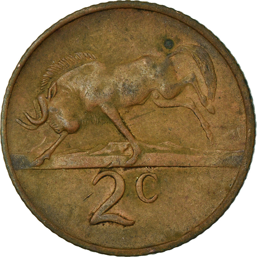 Münze, Südafrika, 2 Cents, 1970, S+, Bronze, KM:83