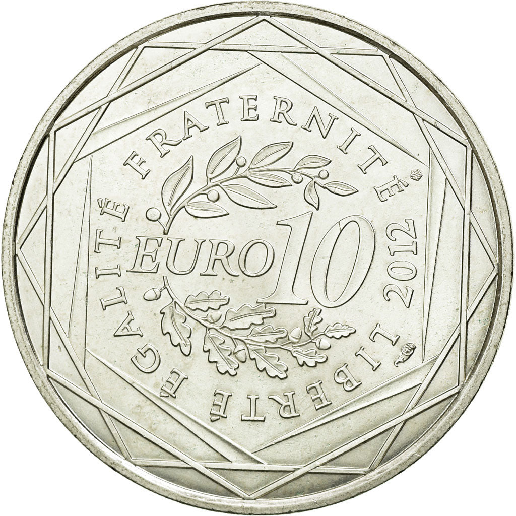 Coin, France, 10 Euro, 2012, AU(55-58), Silver, KM:1872