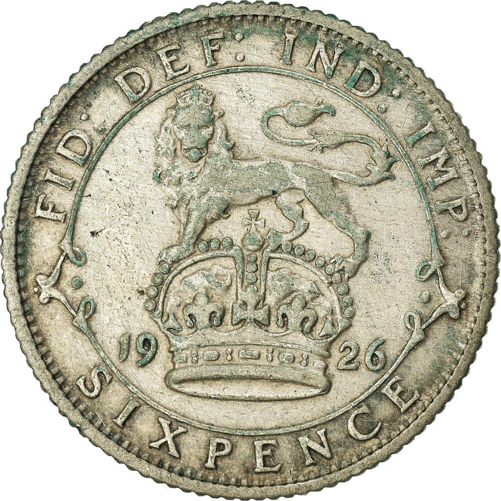 Moneta, Wielka Brytania, George V, 6 Pence, 1926, VF(20-25), Srebro, KM:815a.2