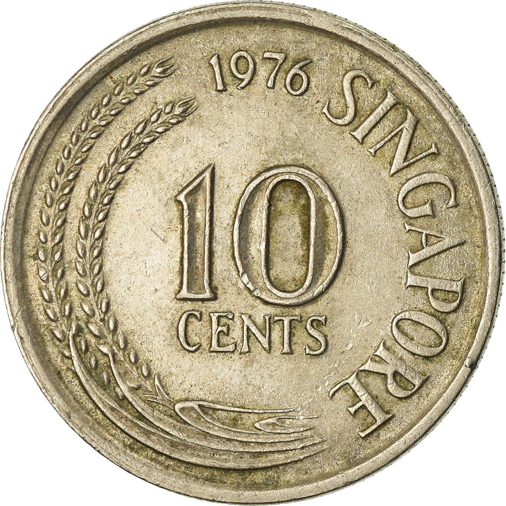 Monnaie, Singapour, 10 Cents, 1976, Singapore Mint, TTB, Copper-nickel, KM:3
