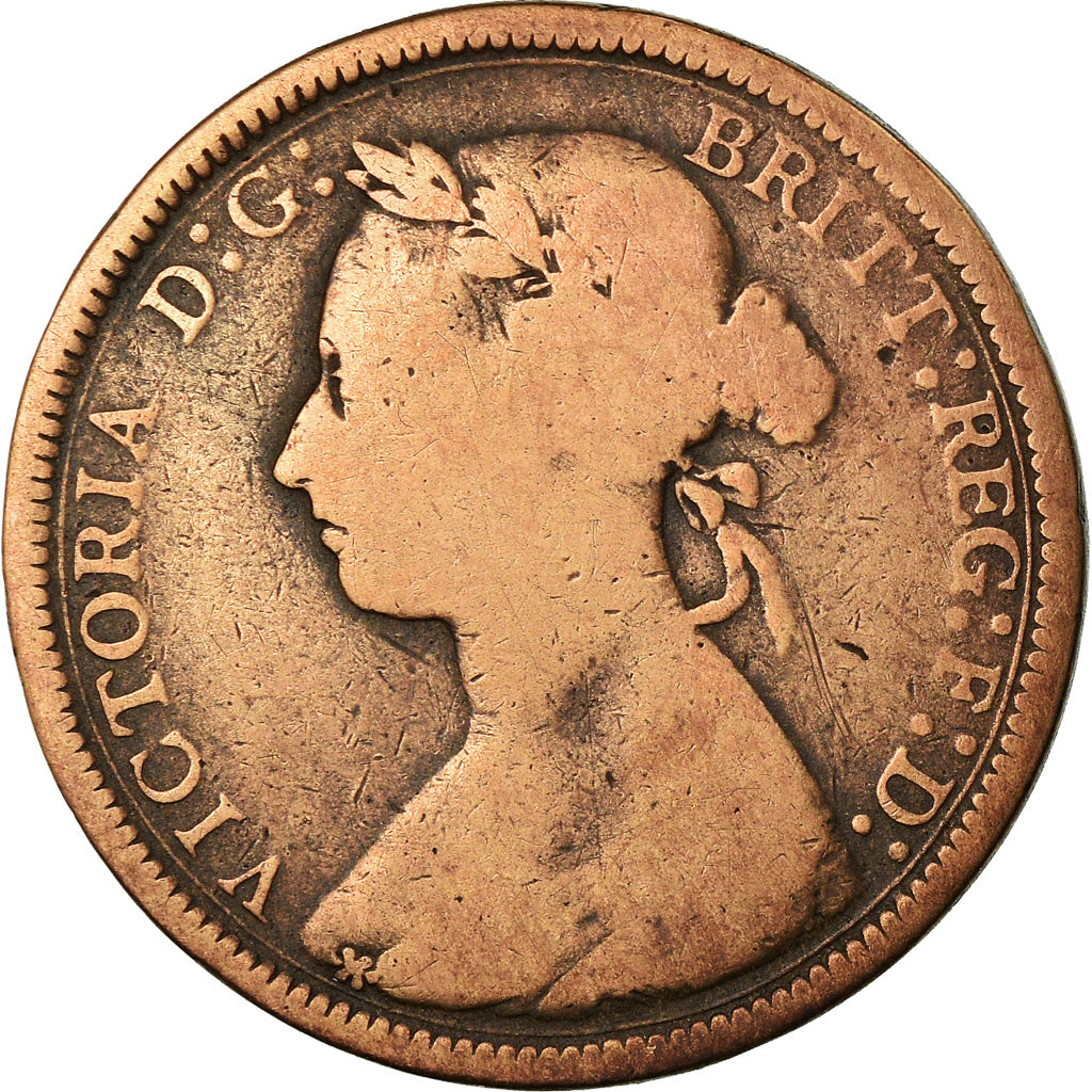 Münze, Großbritannien, Victoria, 1/2 Penny, 1891, SGE+, Bronze, KM:754