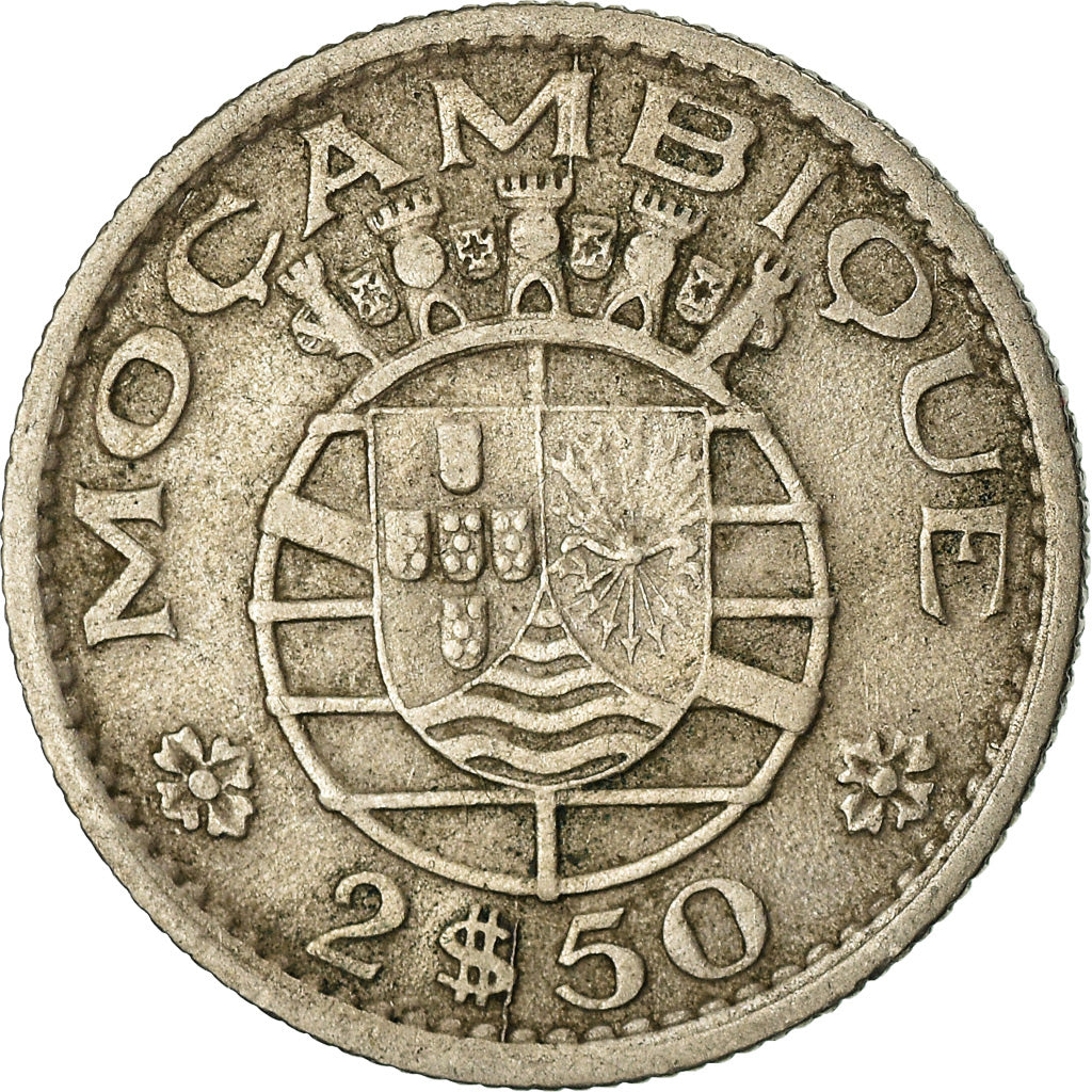 Munten, Mozambique, 2-1/2 Escudos, 1954, ZF, Copper-nickel, KM:78