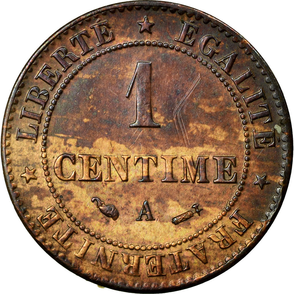 Coin, France, Cérès, Centime, 1884, Paris, AU(50-53), Bronze, KM:826.1