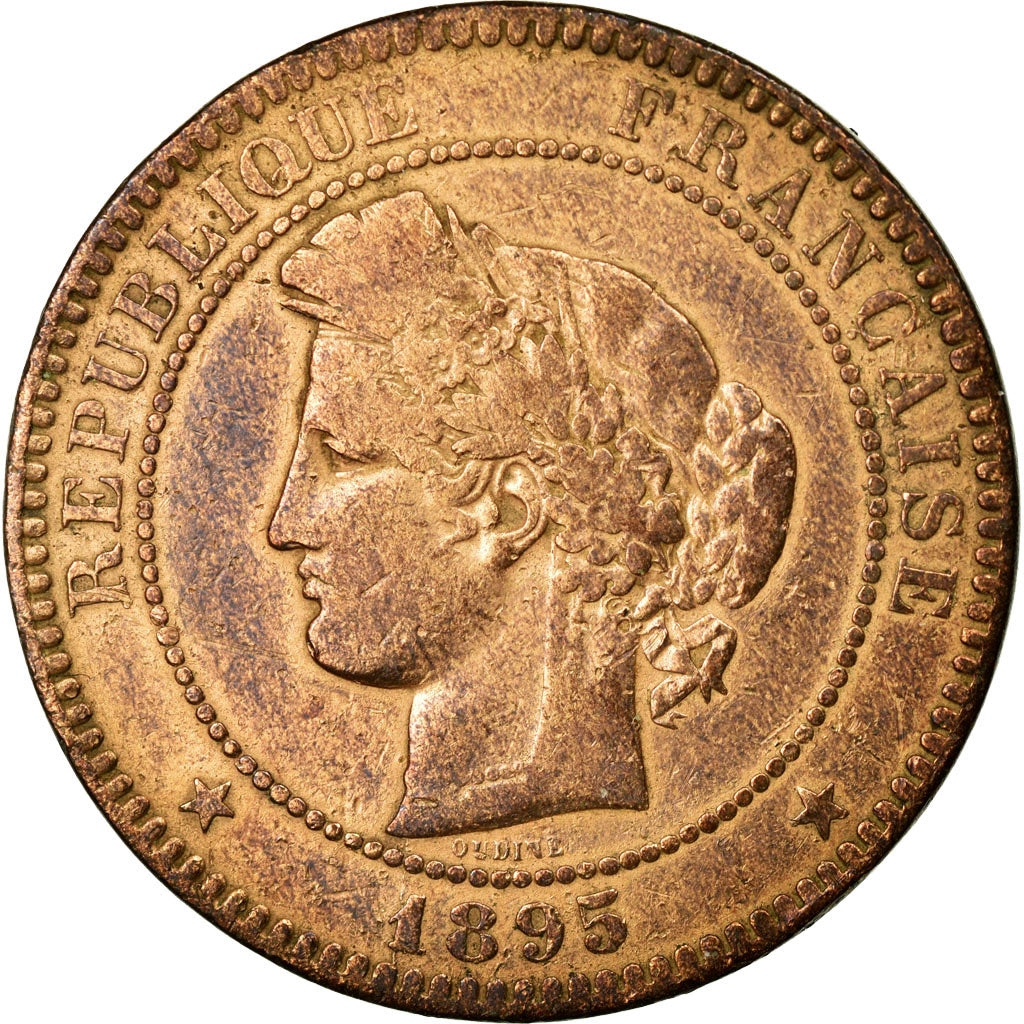 Monnaie, France, Cérès, 10 Centimes, 1895, Paris, TB+, Bronze, KM:815.1