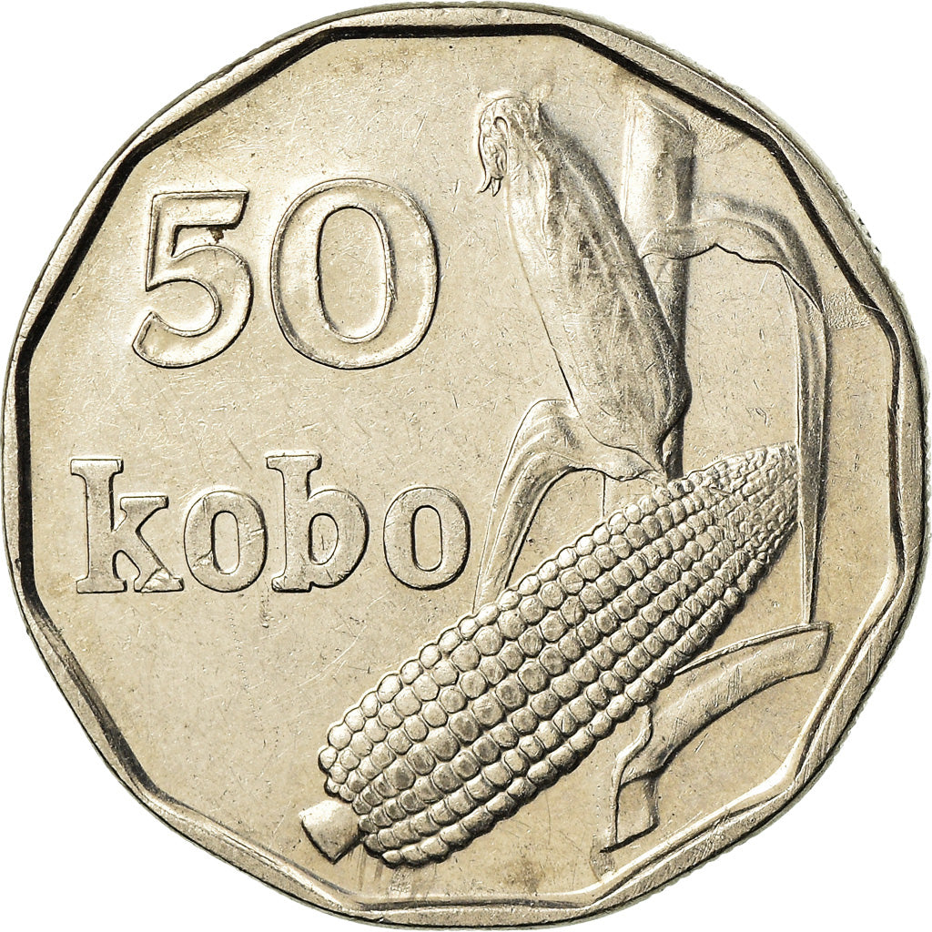 Monnaie, Nigéria, Elizabeth II, 50 Kobo, 1991, TTB, Nickel plated steel