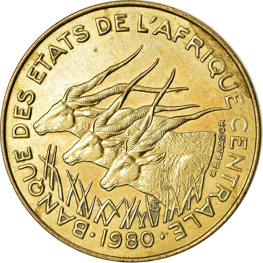 Coin, Central African States, 10 Francs, 1980, Paris, EF(40-45)