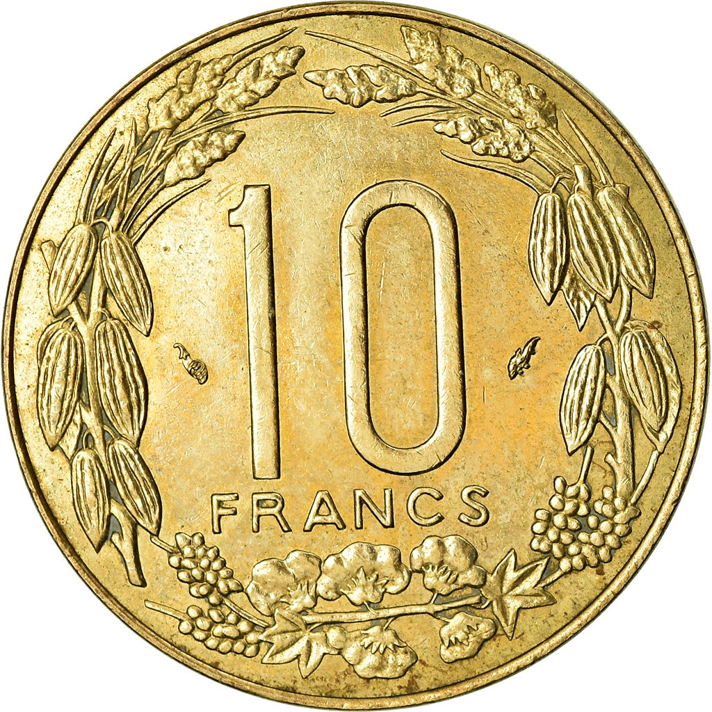 Coin, Central African States, 10 Francs, 1980, Paris, EF(40-45)