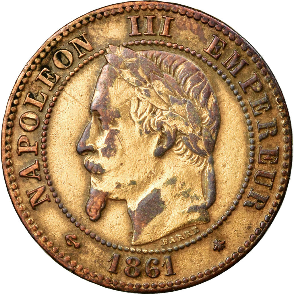 Coin, France, Napoleon III, Napoléon III, 2 Centimes, 1861, Paris, VF(20-25)