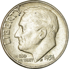 Coin, United States, Roosevelt Dime, Dime, 1956, U.S. Mint, Philadelphia